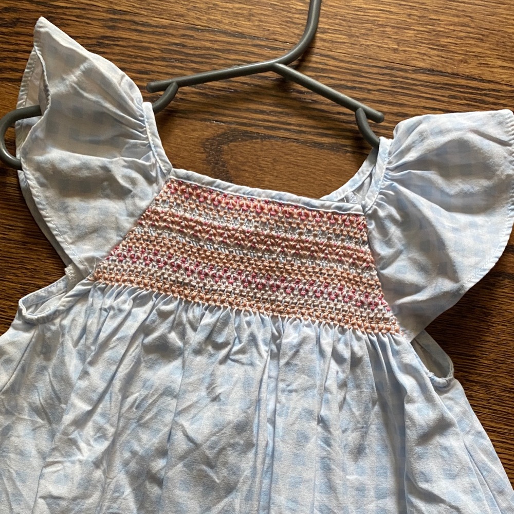 Artisan NY gingham swing top with multicolored tassels